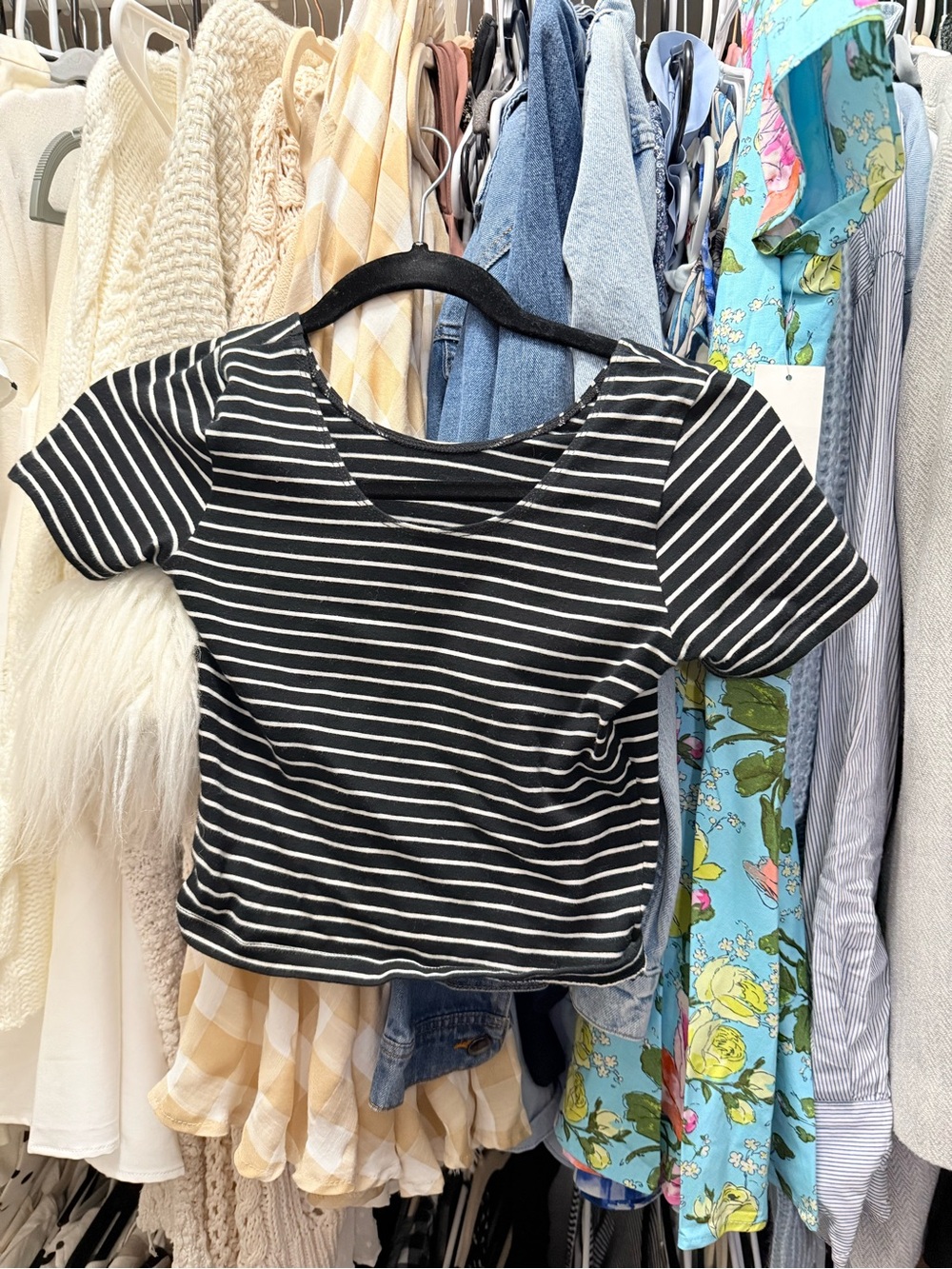 American Apparel Striped Crop Top Size S – As Seen on Miley Cyrus